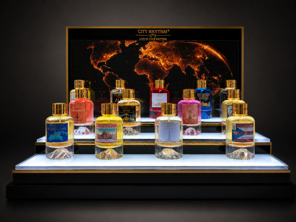 Custom City Rhythm Multi Color LED Perfume Display